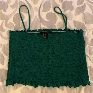 Forever 21 Scrunch Cropped Tank Top